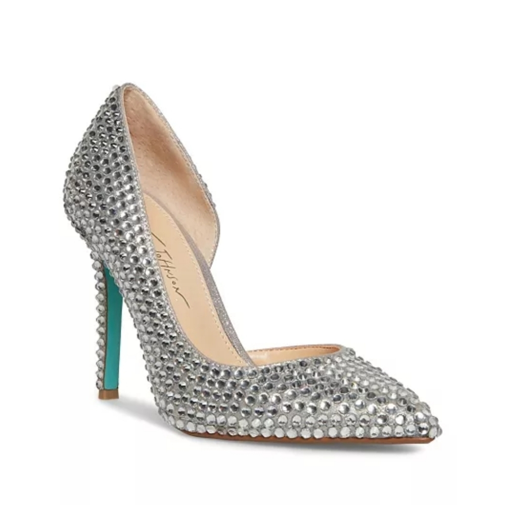 Betsey Johnson Hazil Rhinestone Heels NWOB